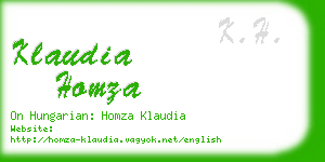 klaudia homza business card